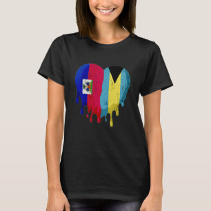 Haiti Bahamas Flagge Herz Bürger Gewachsen Patriot T-Shirt