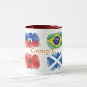 Haiti Brasilien Marokko Schottland Wasserfarben-Fl Tasse