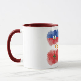 Haiti Brasilien Marokko Schottland Wasserfarben-Fl Tasse