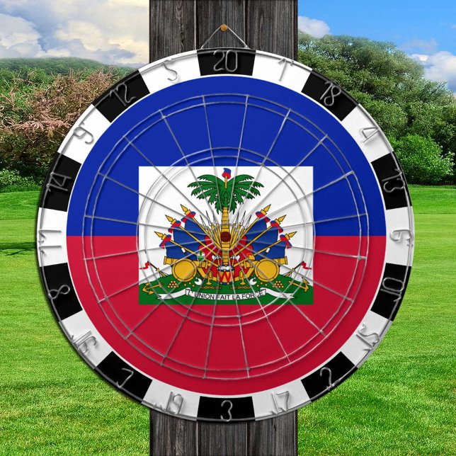 Haiti Dartboard & Haitian Flag / Spielbrett Dartscheibe (Von Creator hochgeladen)
