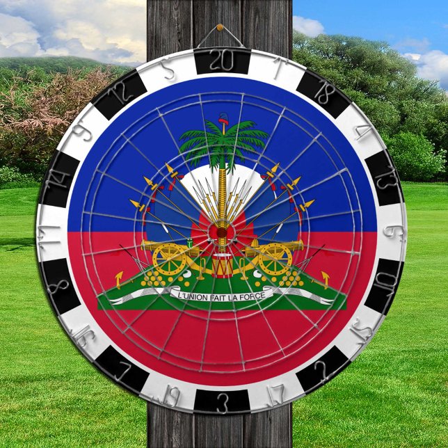 Haiti Dartboard & Haitianische Flagge /Weißes Spie Dartscheibe (Von Creator hochgeladen)