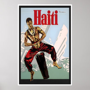 Haiti-Druck Reiseplakat Haitianische Kunst Vintage Poster