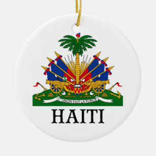 HAITI - Emblem/Wappen/Flagge/Symbol Keramik Ornament