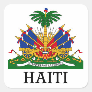 HAITI - Emblem/Wappen/Flagge/Symbol Quadratischer Aufkleber