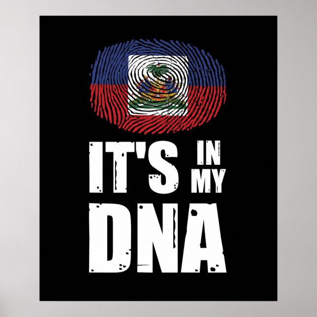 Haiti Es ist in meiner DNA Haitian Pride Fingerpri Poster (Vorne)