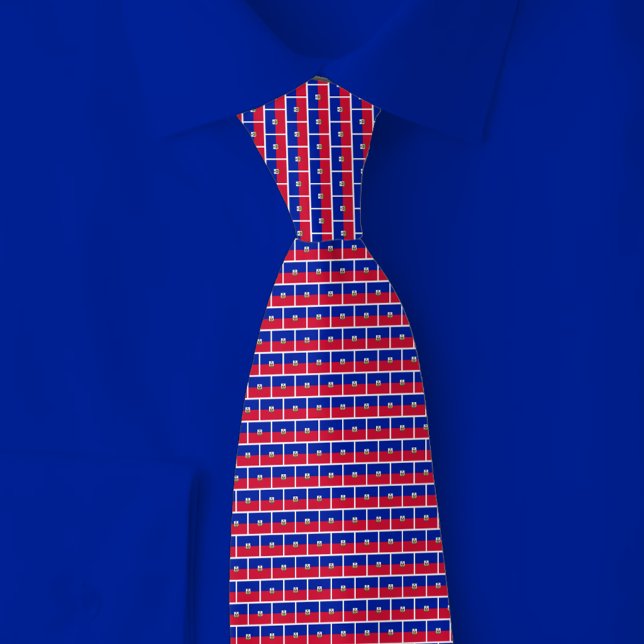 Haiti Flag Brick Pattern Krawatte (Von Creator hochgeladen)