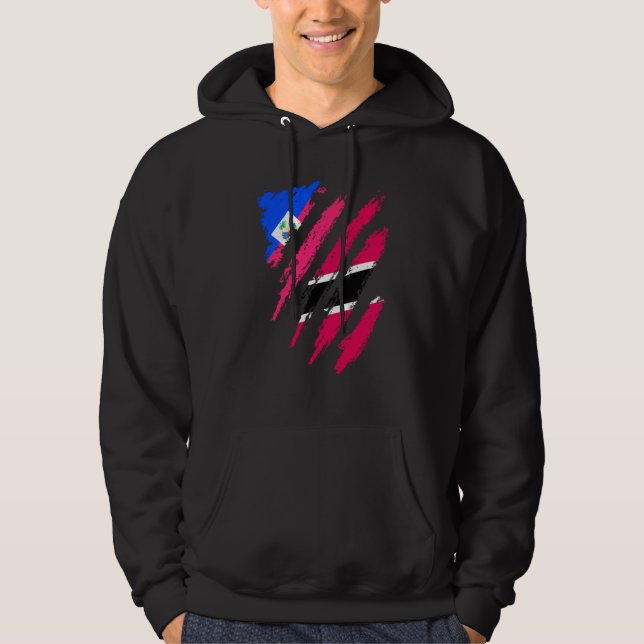 Haiti Flag Trinidad&Tobago Grown Patriot Country S Hoodie (Vorderseite)
