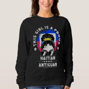 Haiti-Flagge Antigua & Barbuda Erwachsene Frauen M Sweatshirt