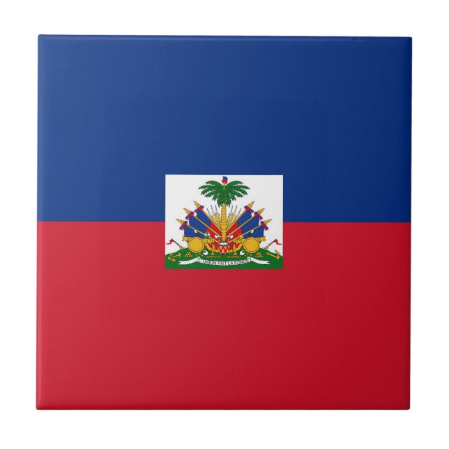 Haiti-Flagge Fliese (Vorderseite)