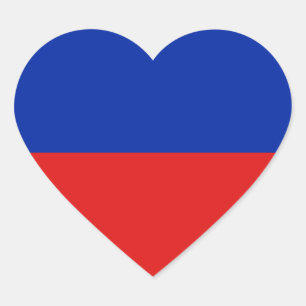 Haiti-Flagge-Herz-Aufkleber Herz-Aufkleber