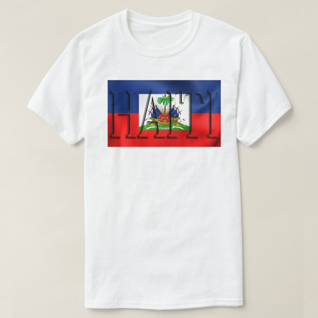 HAITI-FLAGGE hoher das Hanes kundenspezifischer T-Shirt (Design vorne)