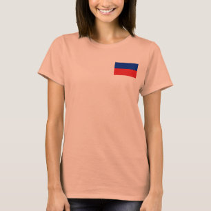 Haiti-Flagge + Karte T-Shirt