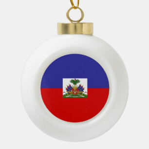 Haiti-Flagge Keramik Kugel-Ornament