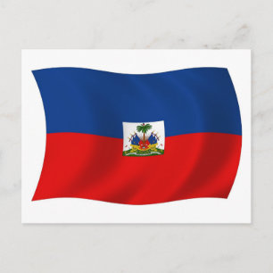 Haiti-Flagge Postkarte