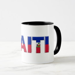 Haiti-Flagge Text | Karibischer Stolz Design Tasse