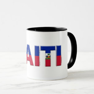 Haiti-Flagge Text   Karibischer Stolz Design Tasse
