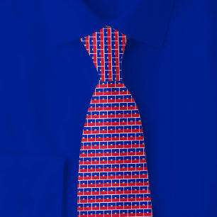 Haiti-Flagge-Ziegelmuster Krawatte
