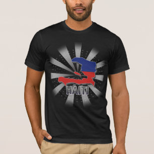 Haiti-Flaggen-Karte 2,0 T-Shirt