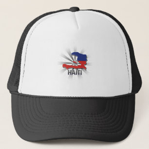 Haiti-Flaggen-Karte 2,0 Truckerkappe