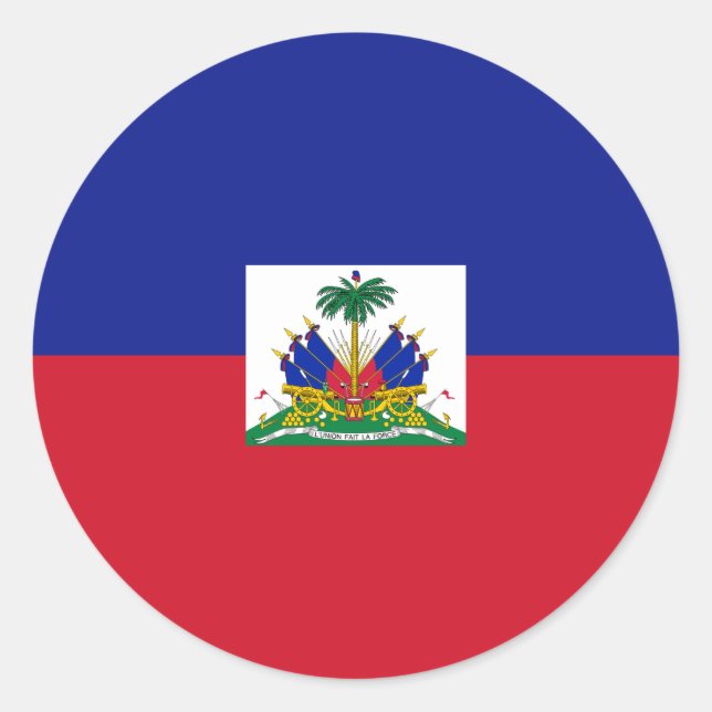 Haiti-Flaggenaufkleber Runder Aufkleber (Vorderseite)