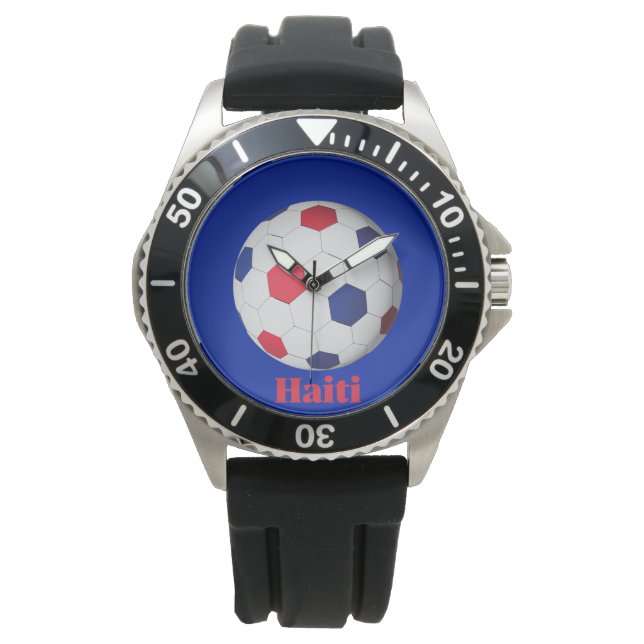 Haiti Fußball Armbanduhr (Vorderseite)