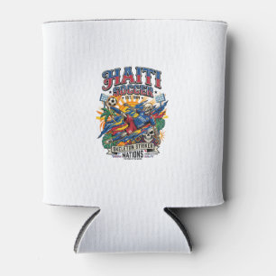 Haiti Fußball Skelett Stürmer Nationen Poster Stil Dosenkühler