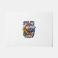 Haiti Fußball Skelett Stürmer Nationen Poster Stil