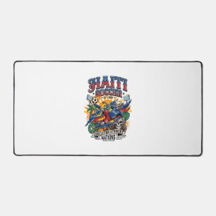 Haiti Fußball Skelett Stürmer Nationen Poster Stil Schreibtischunterlage