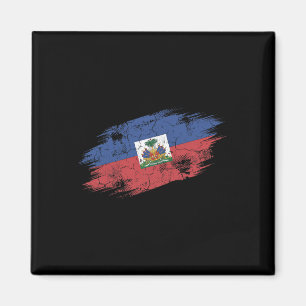 Haiti Fußballfan zerfetzte Flagge Nationalstolz  Magnet