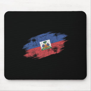 Haiti Fußballfan zerfetzte Flagge Nationalstolz  Mousepad