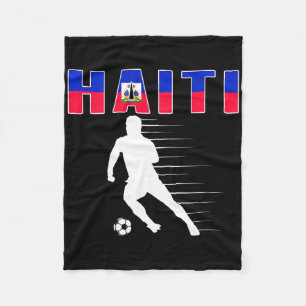 Haiti Fußballfans Jersey - Haitianische Flagge Fuß Fleecedecke