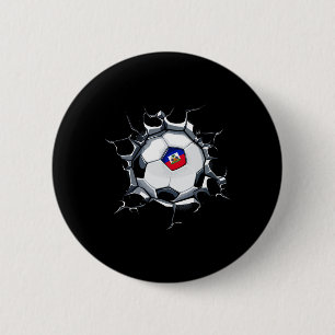 Haiti Fußballfans Trikot haitianischer Fußll-Flagg Button