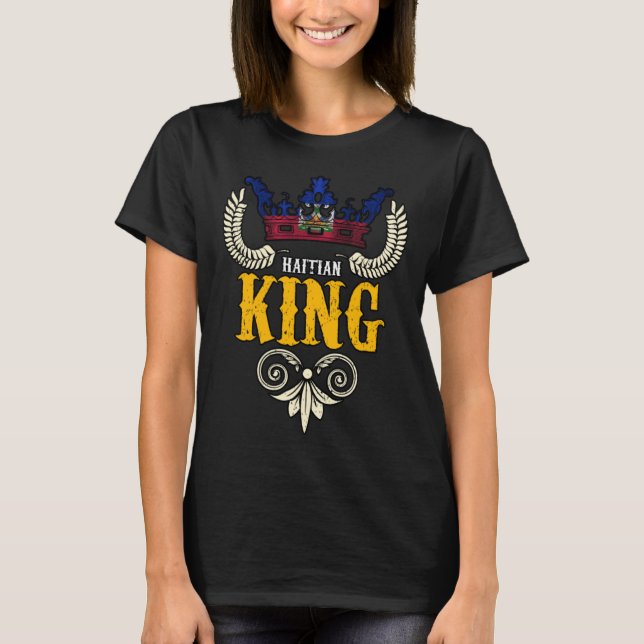 Haiti Haitian Flag Day Proud Ayiti King Crown T-Shirt (Vorderseite)