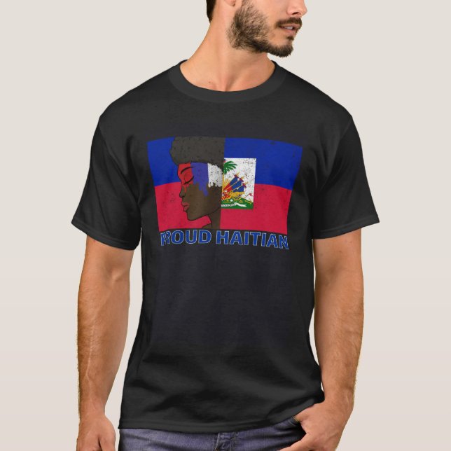 Haiti Haitian Flag Day Proud Woman Ayiti Girl  11 T-Shirt (Vorderseite)