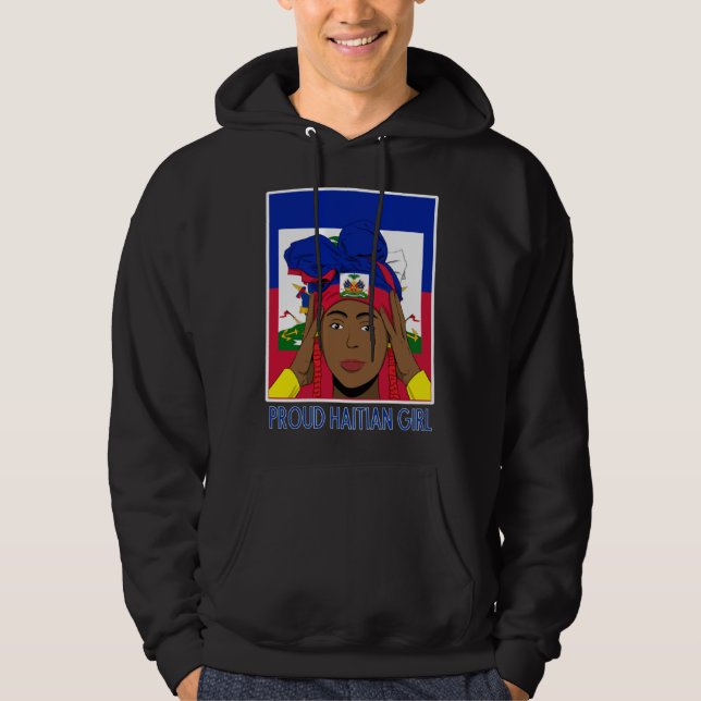 Haiti Haitian Flag Day Proud Woman Ayiti Girl  4 Hoodie (Vorderseite)