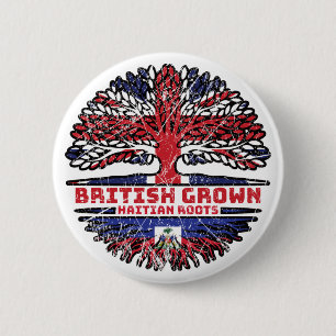 Haiti Haitian Uk Vereinigtes Königreich British Tr Button