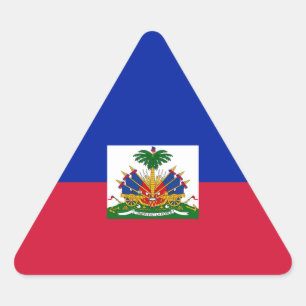 Haiti - haitianische Flagge Dreieckiger Aufkleber