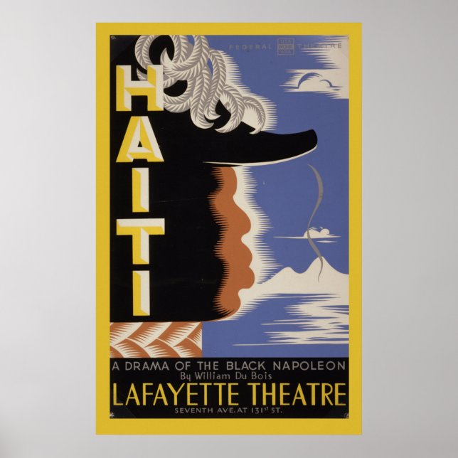 Haiti Harlem Lafayette Vintag WPA Bundesstaatliche Poster (Vorne)