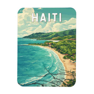 Haiti Illustration Reise Kunst Vintage Magnet