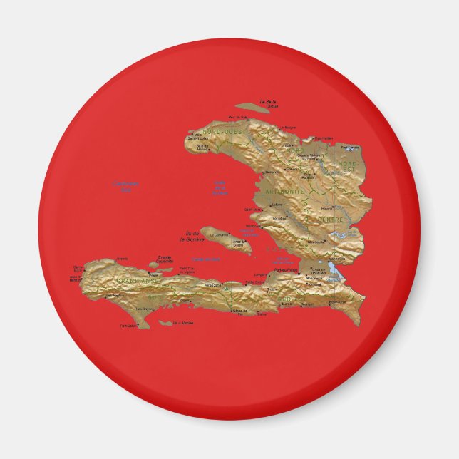Haiti Map Magnet (Vorne)
