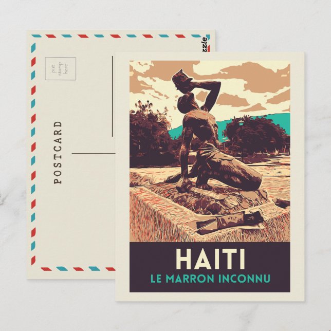 Haiti Marron inconnu Statue Postcard Postkarte (Vorne/Hinten)
