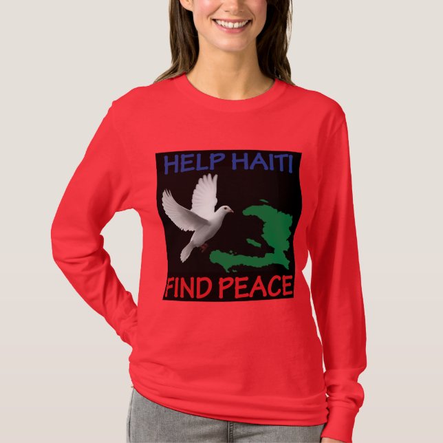 Haiti Peace Ladys Dark T-Shirt (Vorderseite)