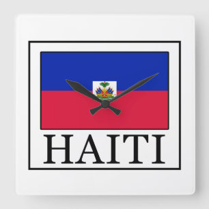 Haiti Quadratische Wanduhr