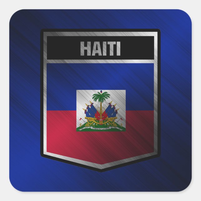 Haiti Quadratischer Aufkleber (Vorderseite)