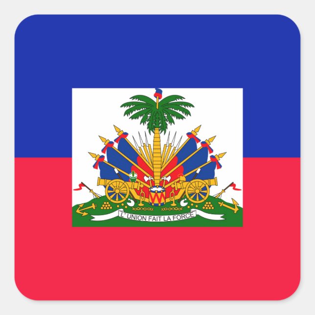 Haiti Quadratischer Aufkleber (Vorderseite)