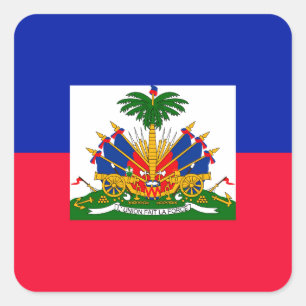 Haiti Quadratischer Aufkleber