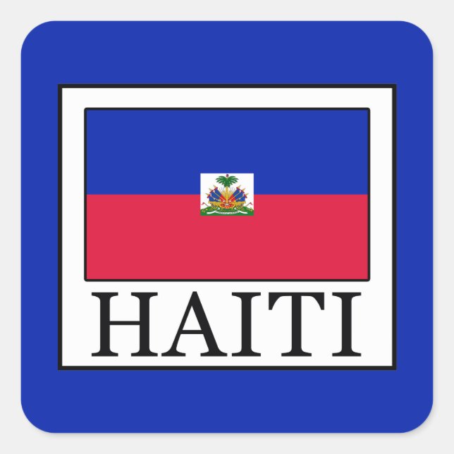 Haiti Quadratischer Aufkleber (Vorderseite)