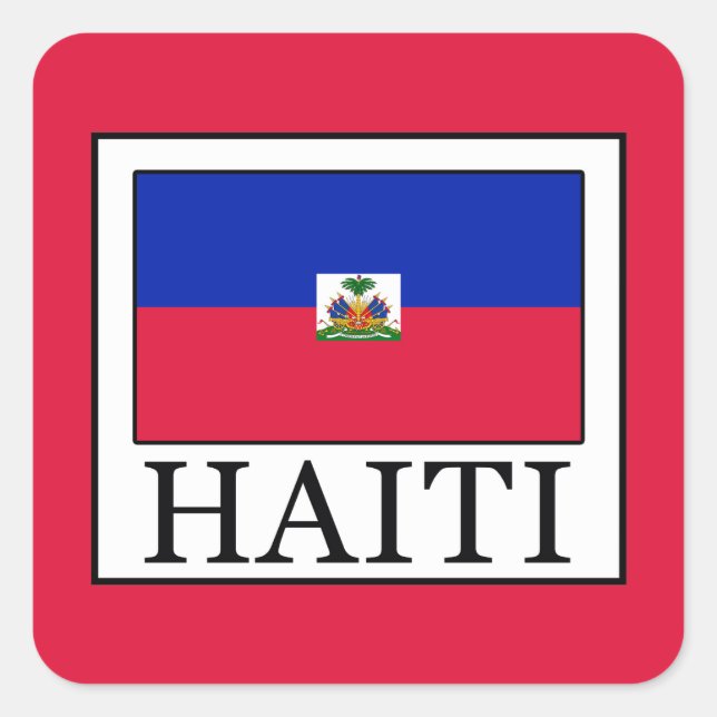 Haiti Quadratischer Aufkleber (Vorderseite)