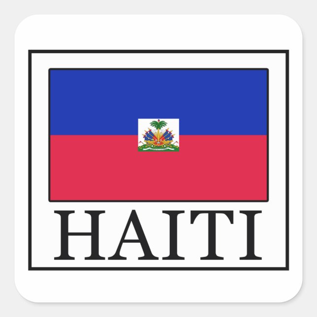Haiti Quadratischer Aufkleber (Vorderseite)