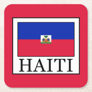 Haiti Rechteckiger Pappuntersetzer